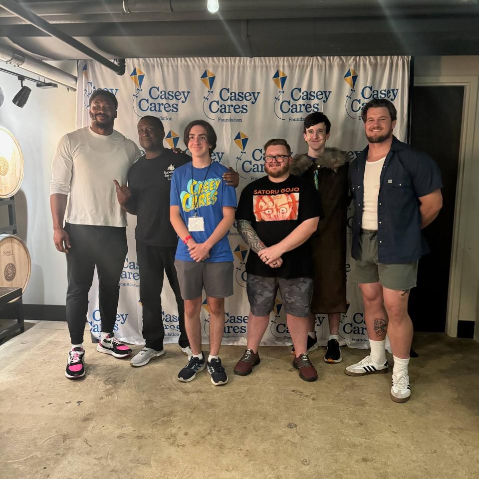 Southern Tier Brewing Cleveland D&D Colton and Cameron Hartraft with Myles Garrett Johnny Stanton